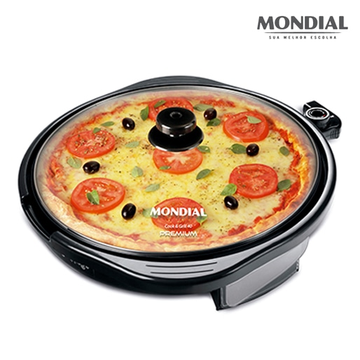 Faça deliciosos grelhados Grill Mondial Cook Grill 40 Premium G-03 termostato regulável
