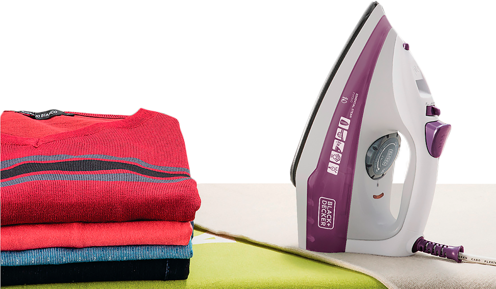 Ferro a Vapor Black + Decker FX100 - Branco e Roxo Ferro Vapor Black Decker FX100 Branco Roxo