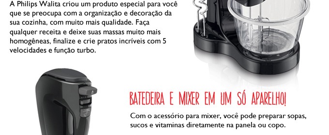 Batedeira Philips Walita Viva Black