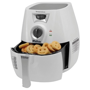 fritadeira elétrica Philco Air Fry Saúde Branca aberta