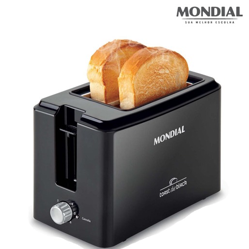 Torradeira Mondial Toast Due - Preta Torradeira Mondial Toast Due Black T-05 eletroportáteis torrada