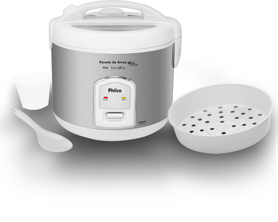 Tigela com revestimento antiaderente Panela Elétrica Arroz Philco PH5 acessórios