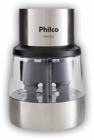 Funciona com 6 pilhas tamanho AAA (vendidas separadamente) Moedor Temperos Philco PMD01I Inox