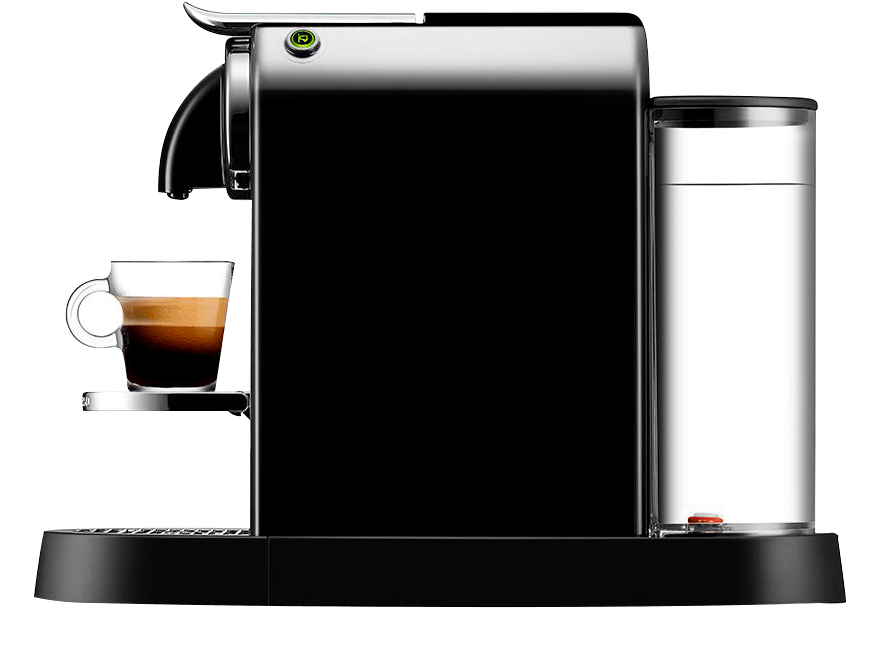 Máquina na cor vermelha com detalhes em aço inoxidável Máquina Café Nespresso Citiz D113