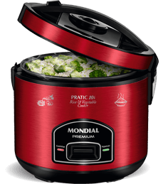 Desligamento automático Panela Elétrica Arroz Mondial Pratic Rice 10i 10 xícaras