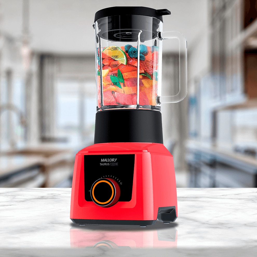 Liquidificador Mallory Taurus Glass Vermelho 1300W