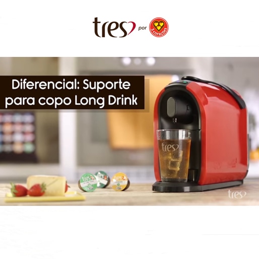 Cafeteira Espresso Três Corações Mimo Suporte Long Drink
