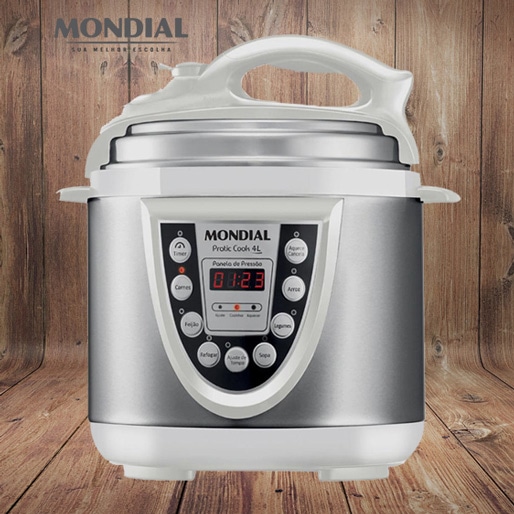 Panela de Pressão Elétrica Mondial Pratic Cook PE 29 - Branca Panela Pressão Elétrica Mondial Pratic Cook PE29