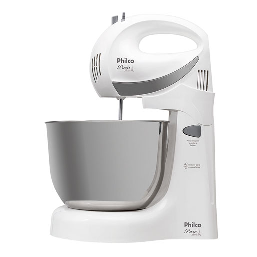 Batedeira Philco Paris Inox Branca 350W batedeira philco paris inox branca
