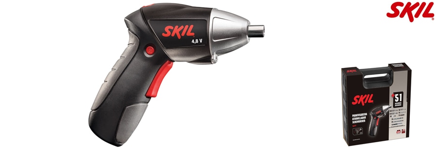 Parafusadeira à Bateria Skil 2248 com Kit com 51 Peças - 4,8V ...