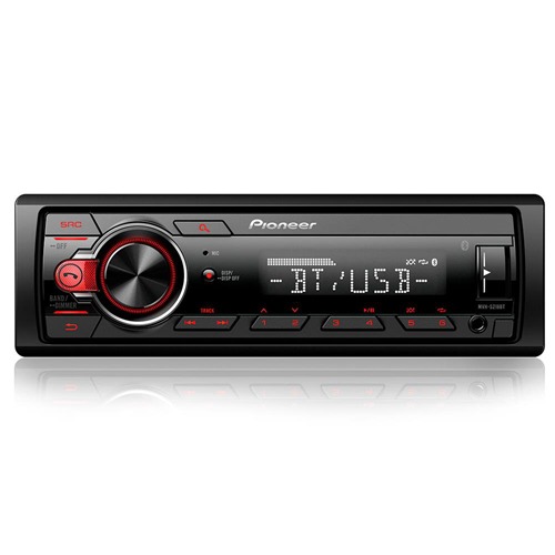 Design moderno e funcional Som Carro Pioneer MVHS218BT Frente Destacável