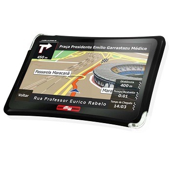 navegador GPS Guia Quatro Rodas MTC 4310 inclinado