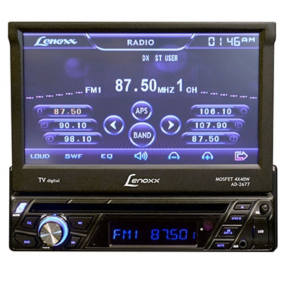 DVD Player Automotivo Lenoxx Sound AD 2677 DVD CD rádio AM FM
