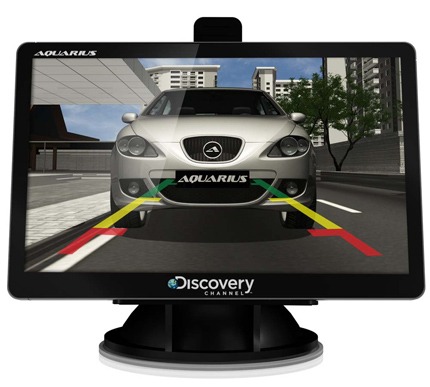 GPS Aquarius Discovery MTC3383 5.0” Slim com Alerta de Radar, Câmera de Ré e reproduz MP3 e MP4