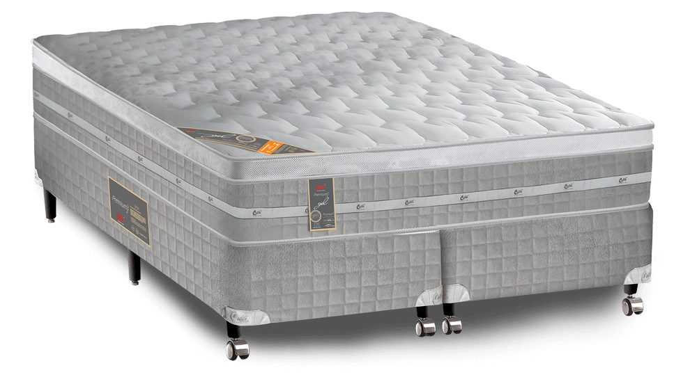 Cama Box Castor Premium Gel Queen Size Cama Box Castor Premium Gel Queen Size