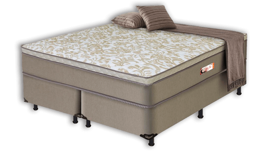 Colchão possui 23cm de altura e a base suporta até 150kg Colchão Alpha Hellen altura cama