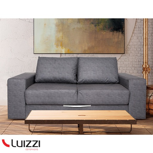 sofá cama casal luizzi móbile suede