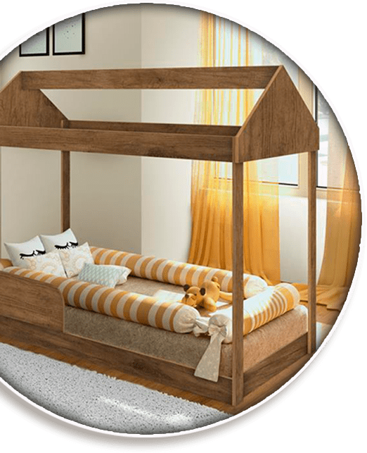 Cama Infantil Montessoriana J&A Móveis Crystal