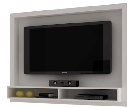 Painel de TV com prateleiras