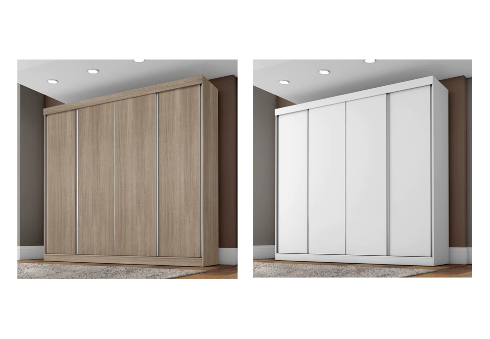 Amplo espaço interno Guarda-Roupa Gênova Fama Móveis espaço