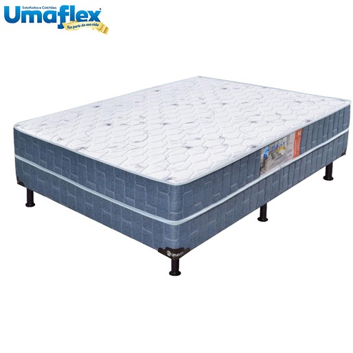 Conforto acentuado pelo colchão de Espuma D28 Cama Box Conjugado Casal Umaflex Native