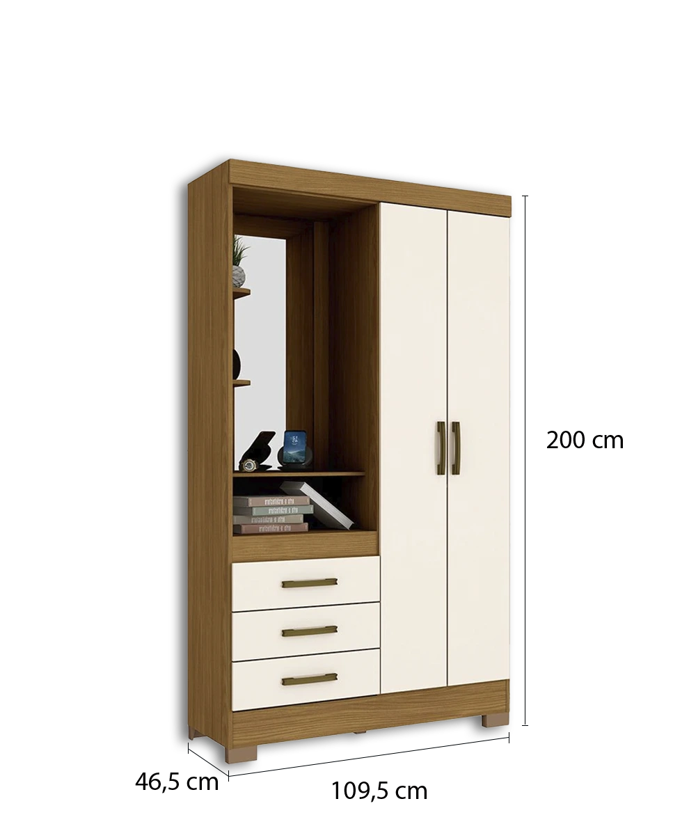 Com portas reversíveis Guarda-Roupa Henn Blosson Flex portas