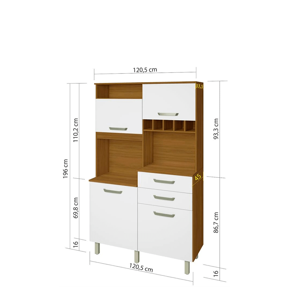 Cozinha Nesher Prática Smart Jr 4 Portas