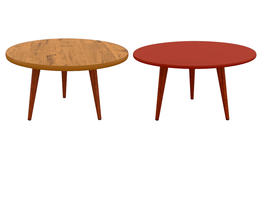 Mesa Centro Patrimar Star tampo estrutura MDF