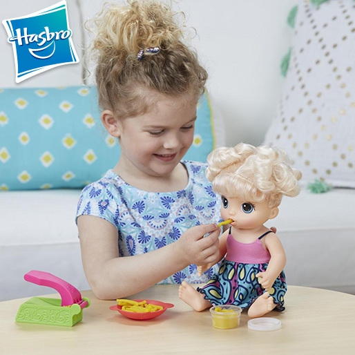 boneca hasbro baby alive adoro macarrão loira