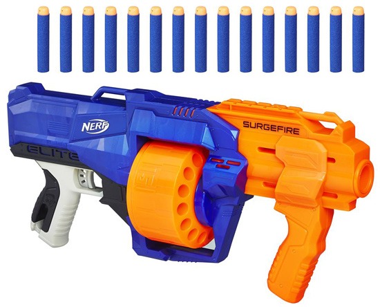 Lançador Hasbro Nerf Surgefire - 15 Dardos Lançador Dardos Hasbro Nerf Surgefire
