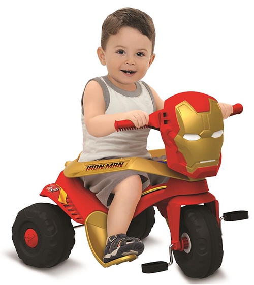 Brinquedo com pedal Triciclo Bandeirante Homem Ferro Pedal