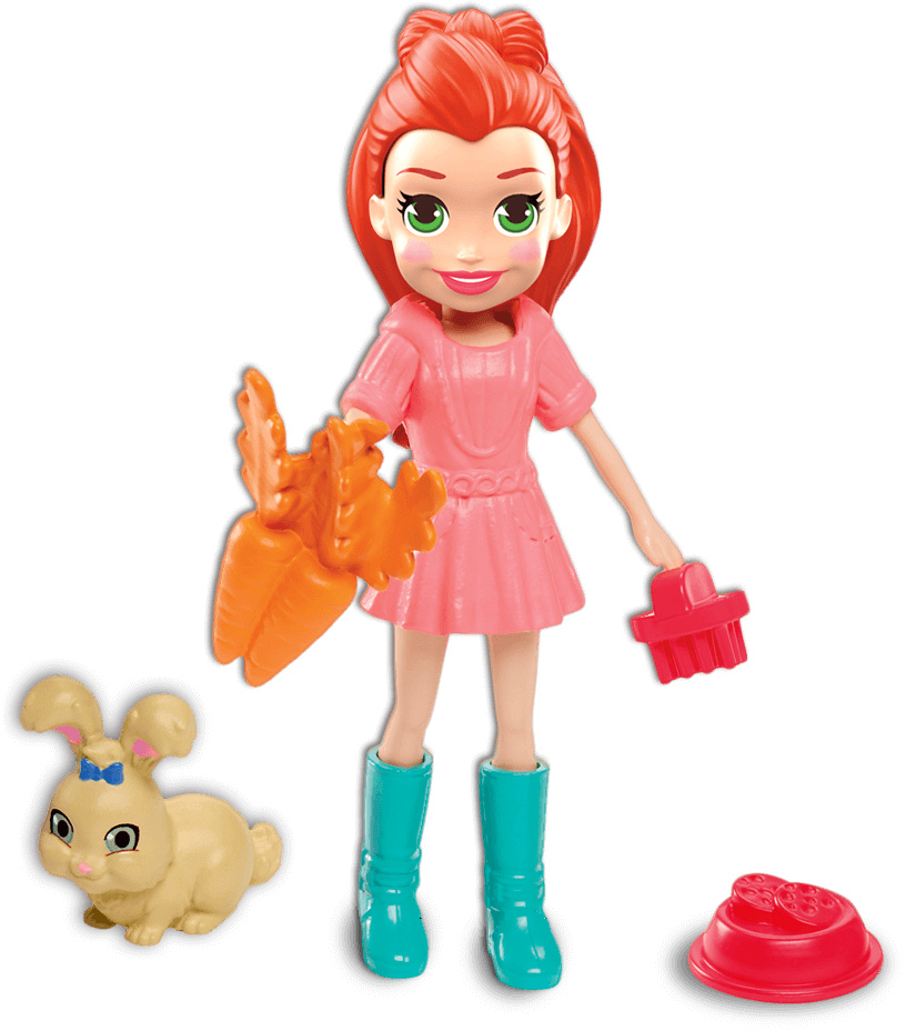 Conjunto Polly Pocket Mattel Lila Coelhinho Polly Pocket Lila e o Coelhinho Mattel