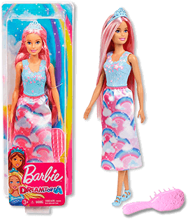 Indicado para crianças a partir de 3 anos Boneca Barbie Mattel Dreamtopia idade