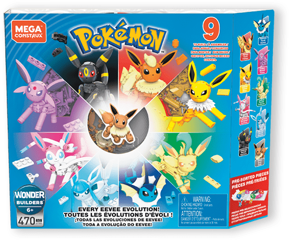 Mega Construx Pokémon da Mattel Evolução Final do Eevee Mega Construx Pokémon Mattel Evolução Final Eevee