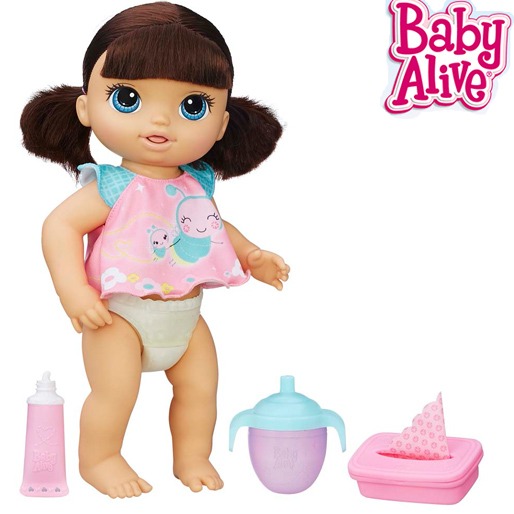 Sua filhinha vai adorar cuidar desse bebê boneca baby alive hasbro material