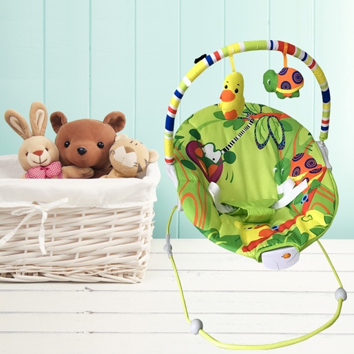 Cadeira Repouso Vibratória Poly Baby Style Verde