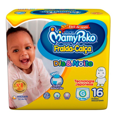 Dupla proteção fralda calça mamypoko dia e noite decoradas