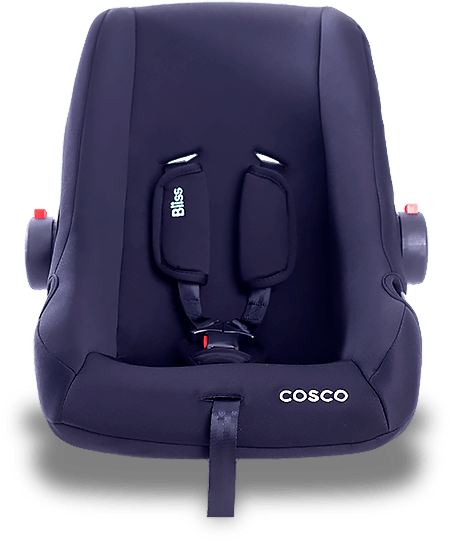 Para crianças de até 13kg Bebê Conforto Cosco Bliss cinto 3 pontos