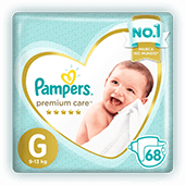 Fralda Pampers Premium Care G 68 Unidades