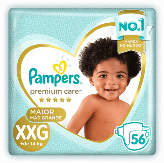 Fralda Pampers Premium Care XXG 56 unidades Fralda Pampers Premium Care XXG 56 unidades