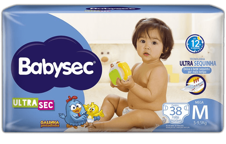 Fralda Babysec UltraSec Galinha Pintadinha tamanho M