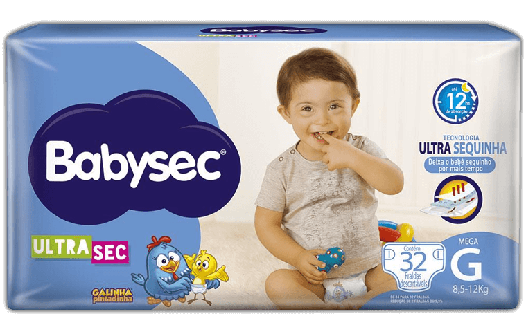 Fralda Babysec UltraSec Galinha Pintadinha tamanho G