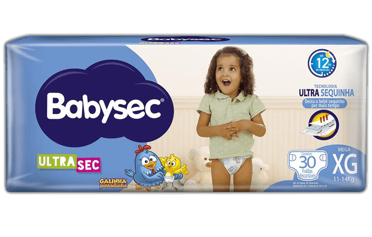 Fralda Babysec UltraSec Galinha Pintadinha tamanho XG
