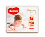 Fralda Huggies Natural Care G 128 Unidades Fralda Huggies Natural Care G 128 Unidades