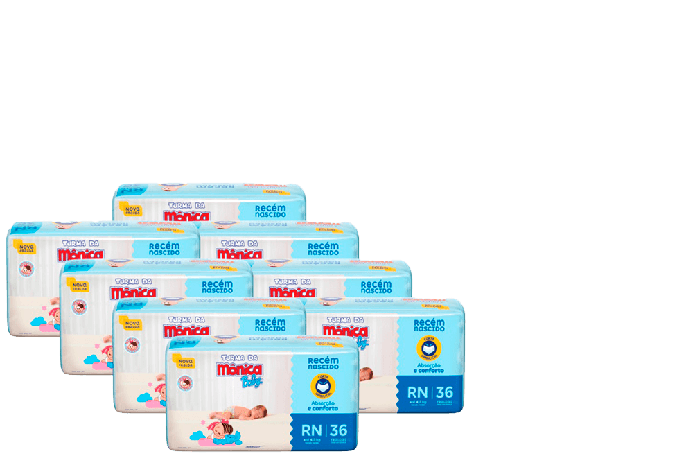 Nova Fralda Turma da Mônica Baby Jumbo Nova Fralda Turma da Mônica Baby Jumbo