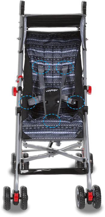 Possui capota recolhível Carrinho Bebê Voyage Umbrella Slim Preto