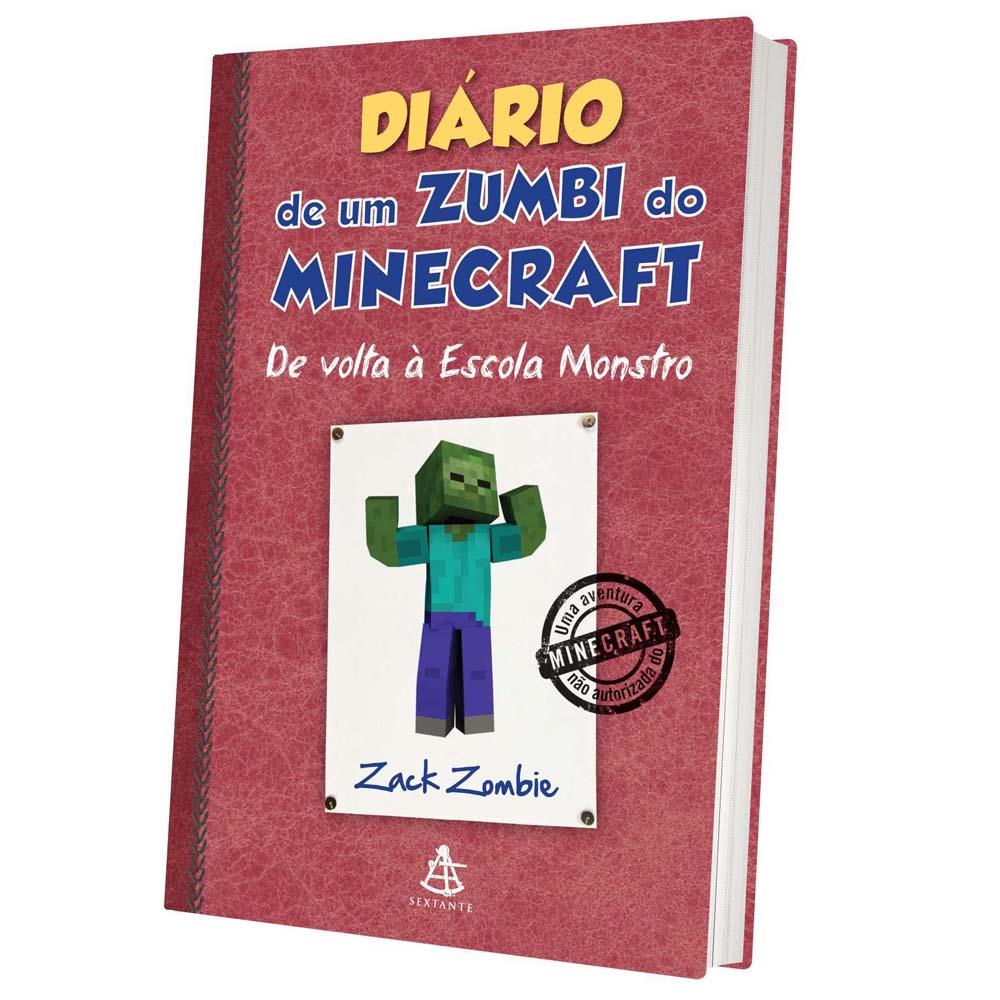 livro diário de um zumbi do minecraft de volta à escola monstro