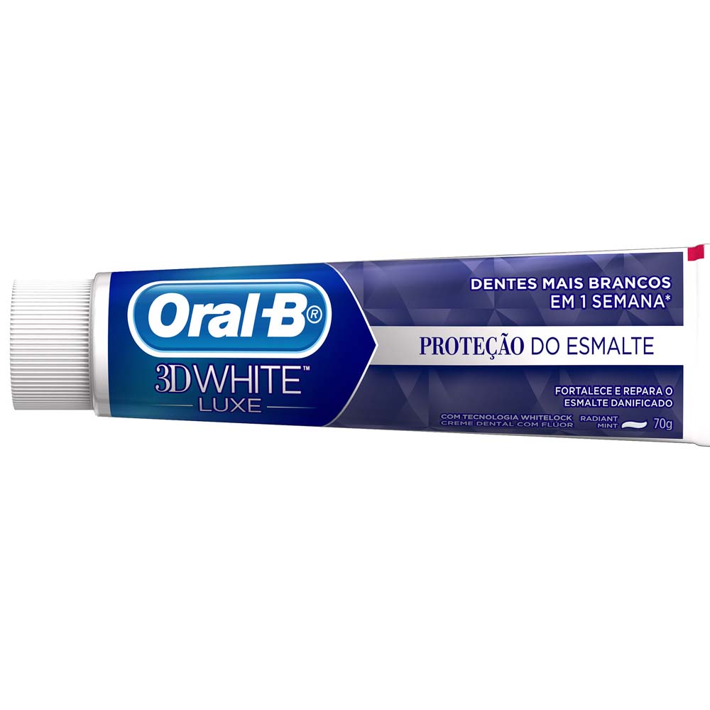 Pasta de Dente Oral-B 3D White Luxe Proteção do Esmalte ...