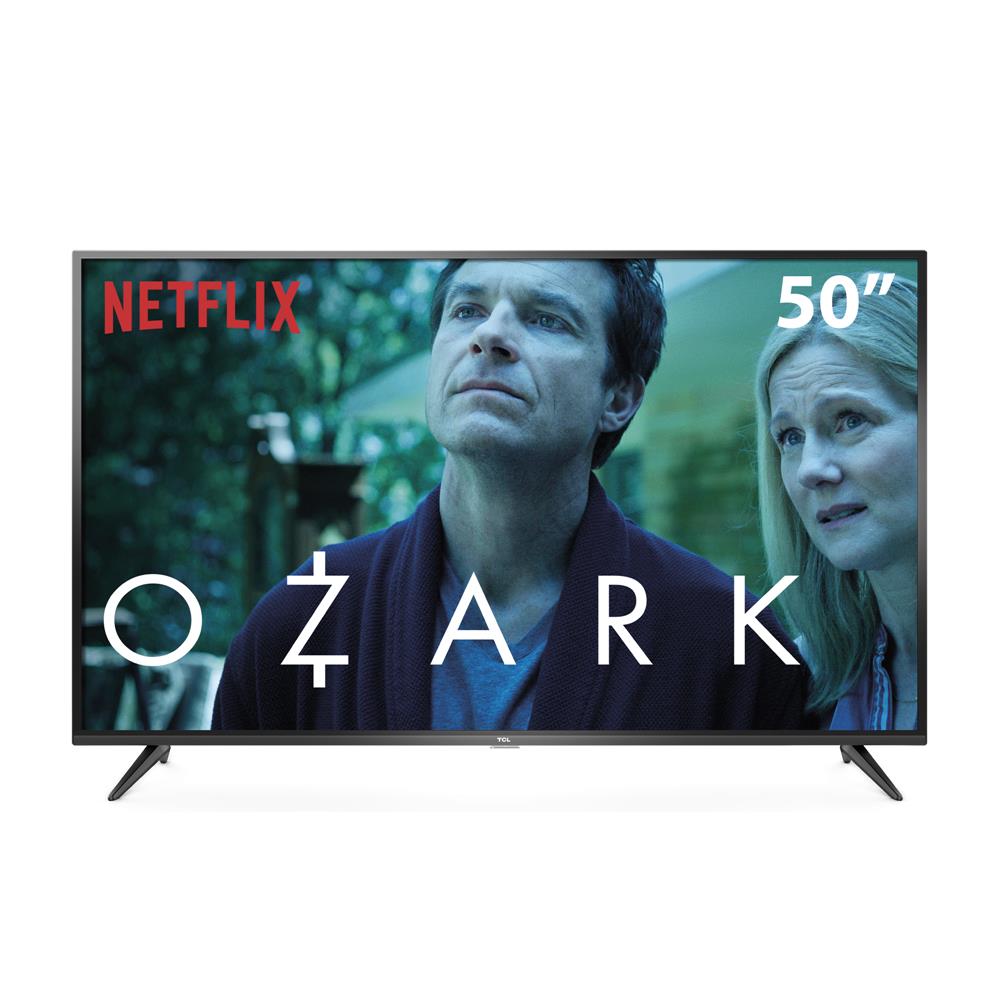 Smart TV LED 50" UHD 4K TCL 50P65US com HDR, Wi-Fi Integrado, Dolby Audio, Design Slim, Entradas HDMI e USB